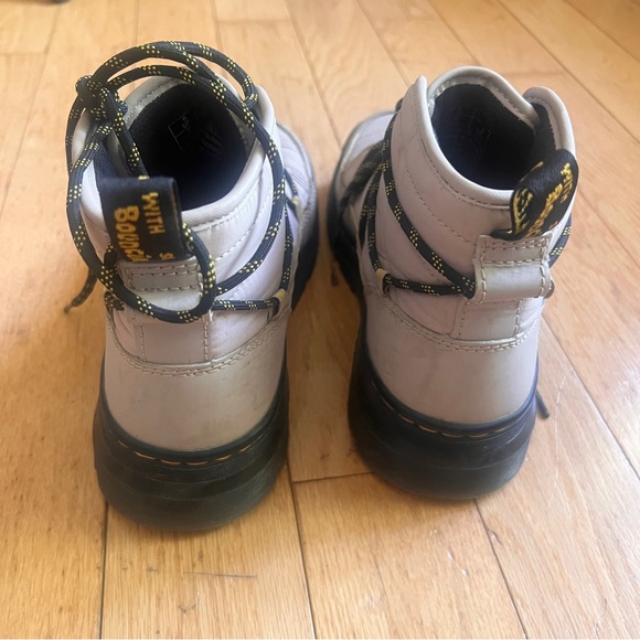 Dr. Martens Gray Ankle Boots with Black and Yellow Accents - Picture 4 of 6